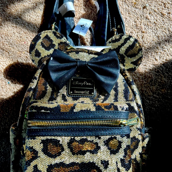 cheetah Sequin Loungefly backpack